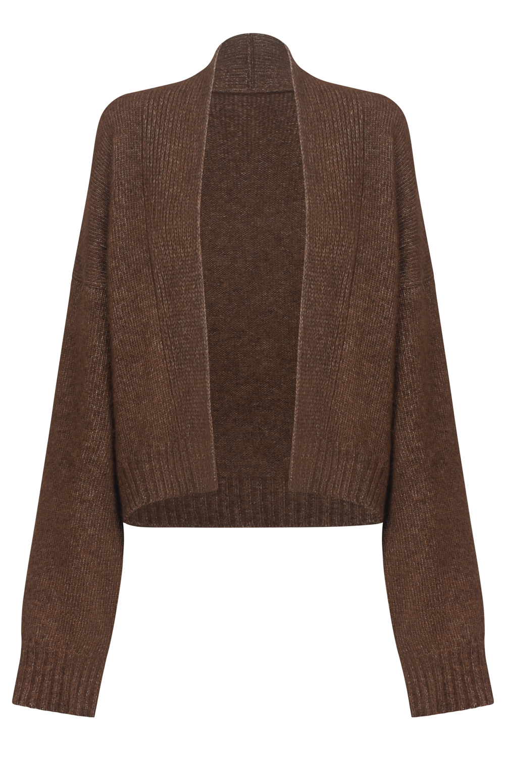 SOFT HORIZON kardigan z alpaki warm cocoa