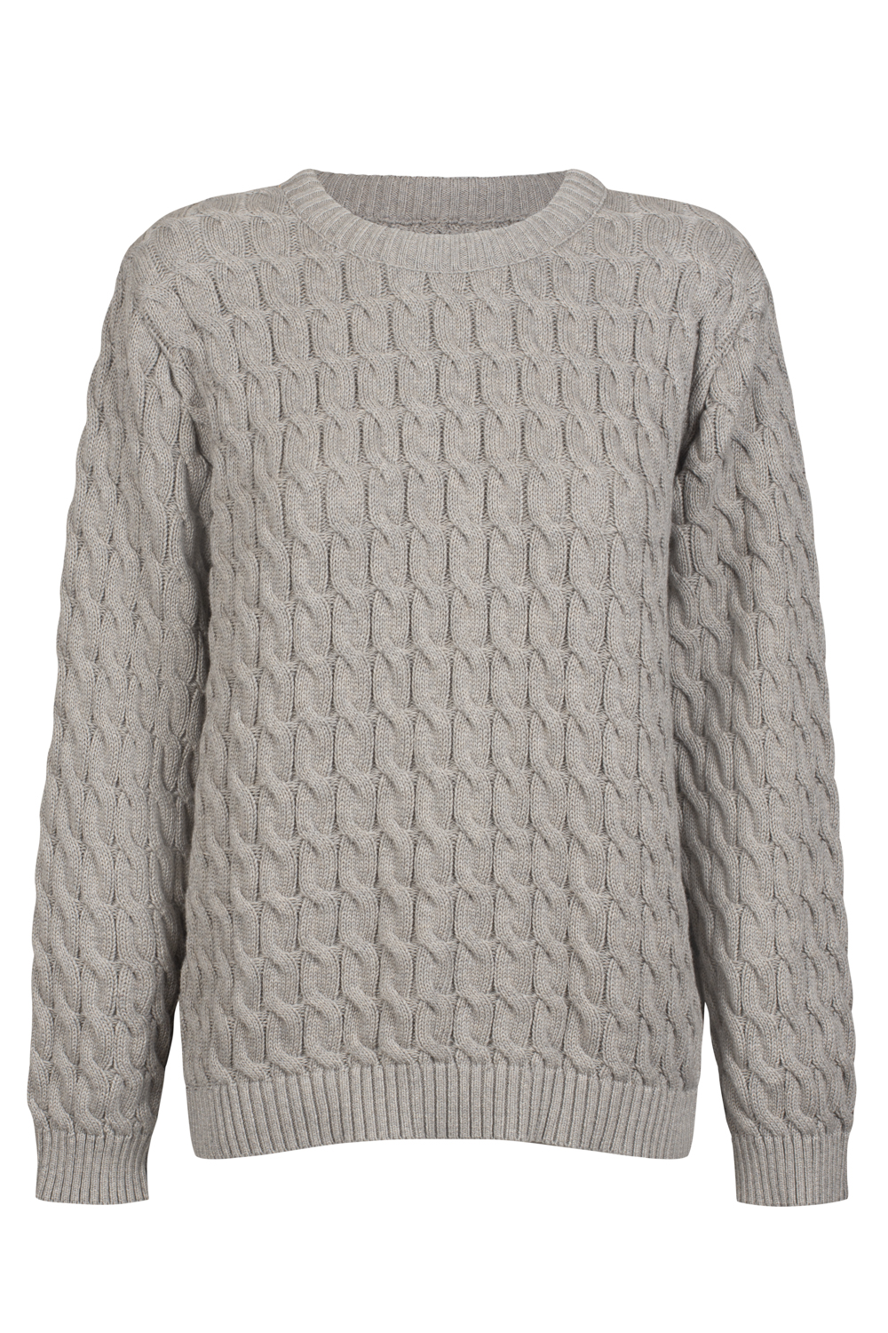 LOW KEY bawełniany sweter z kaszmirem lumonous grey