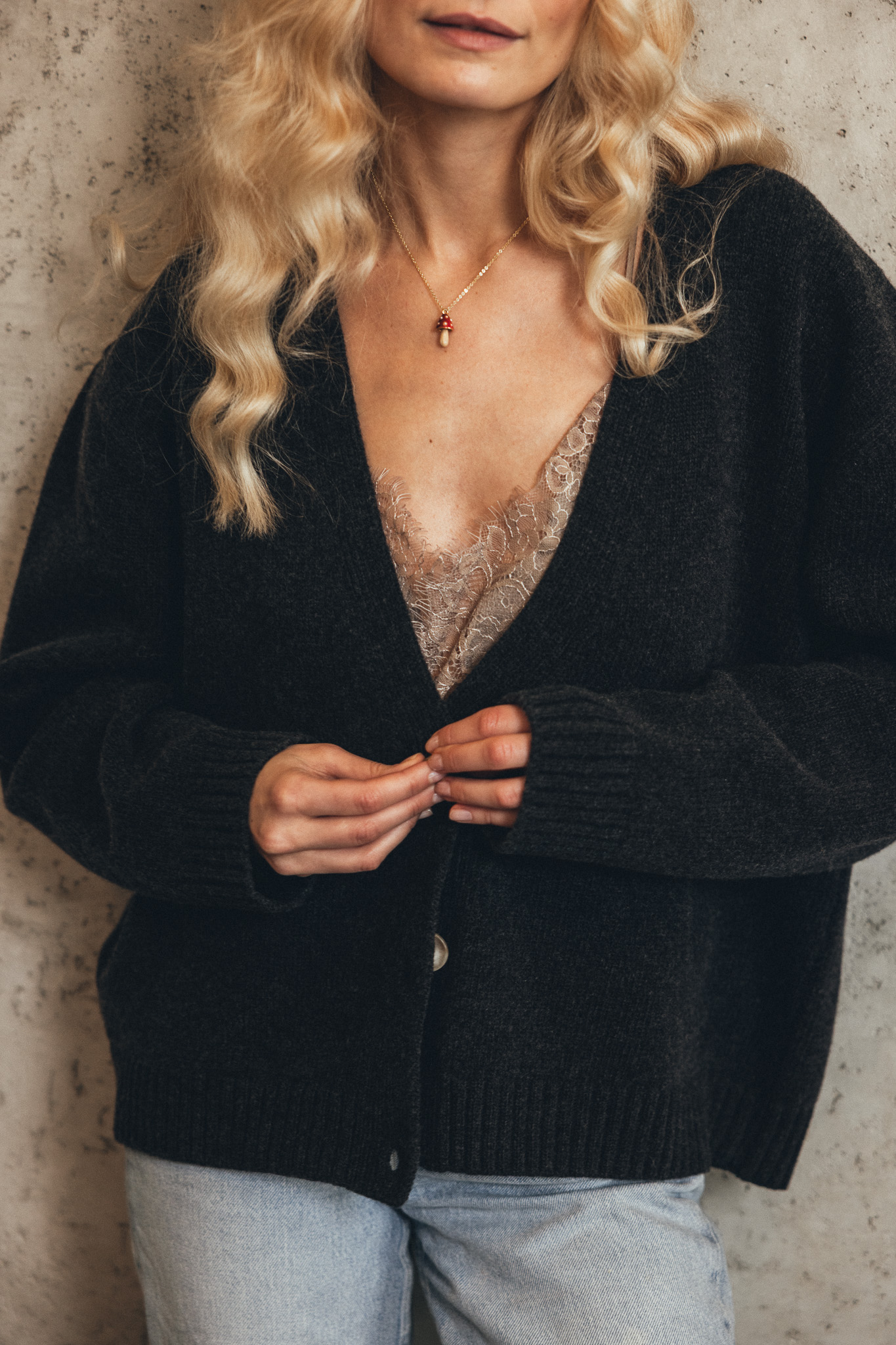 GO TO kardigan pencil grey