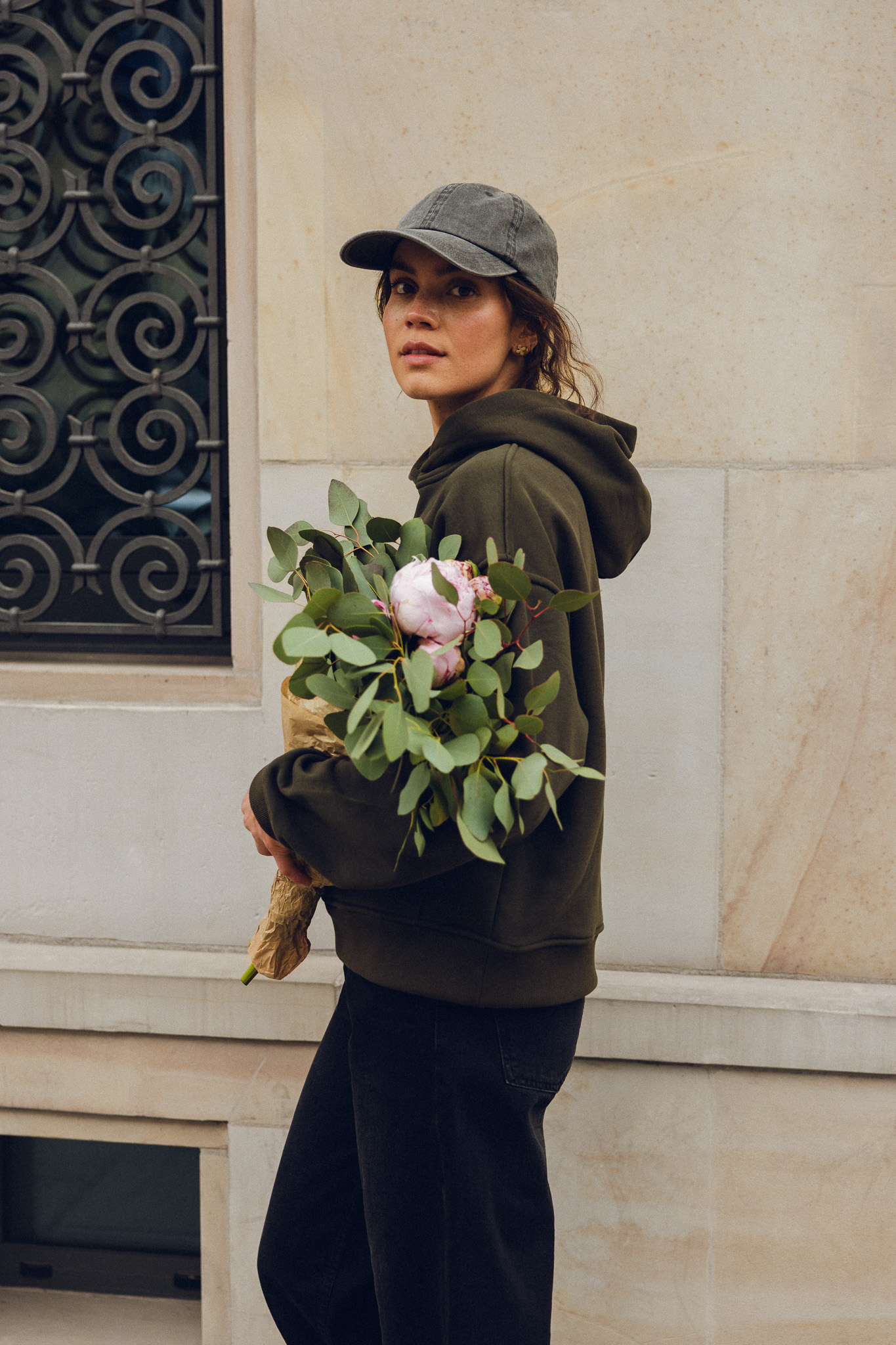 BACK HOME bluza z kapturem khaki