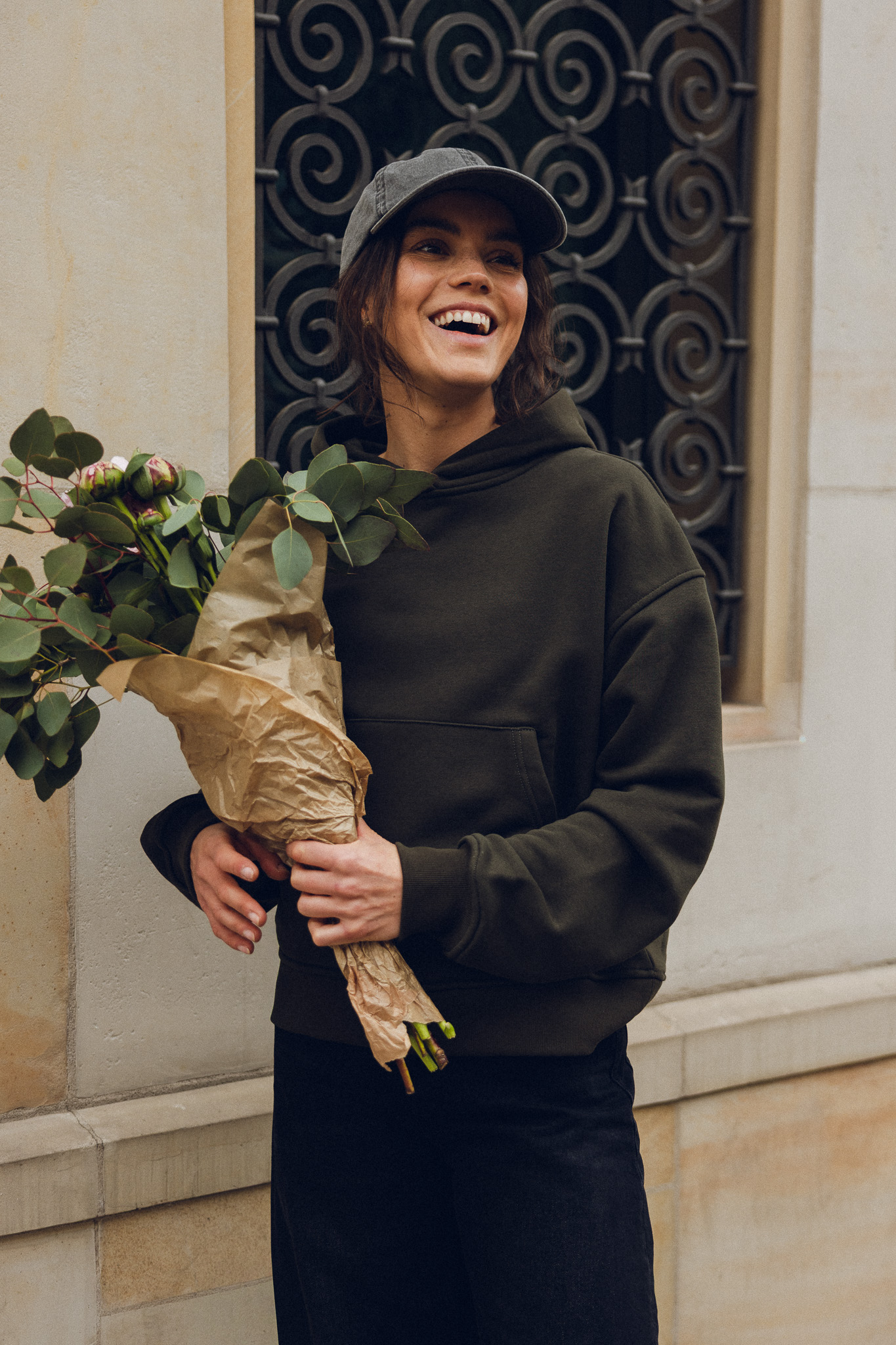 BACK HOME bluza z kapturem khaki