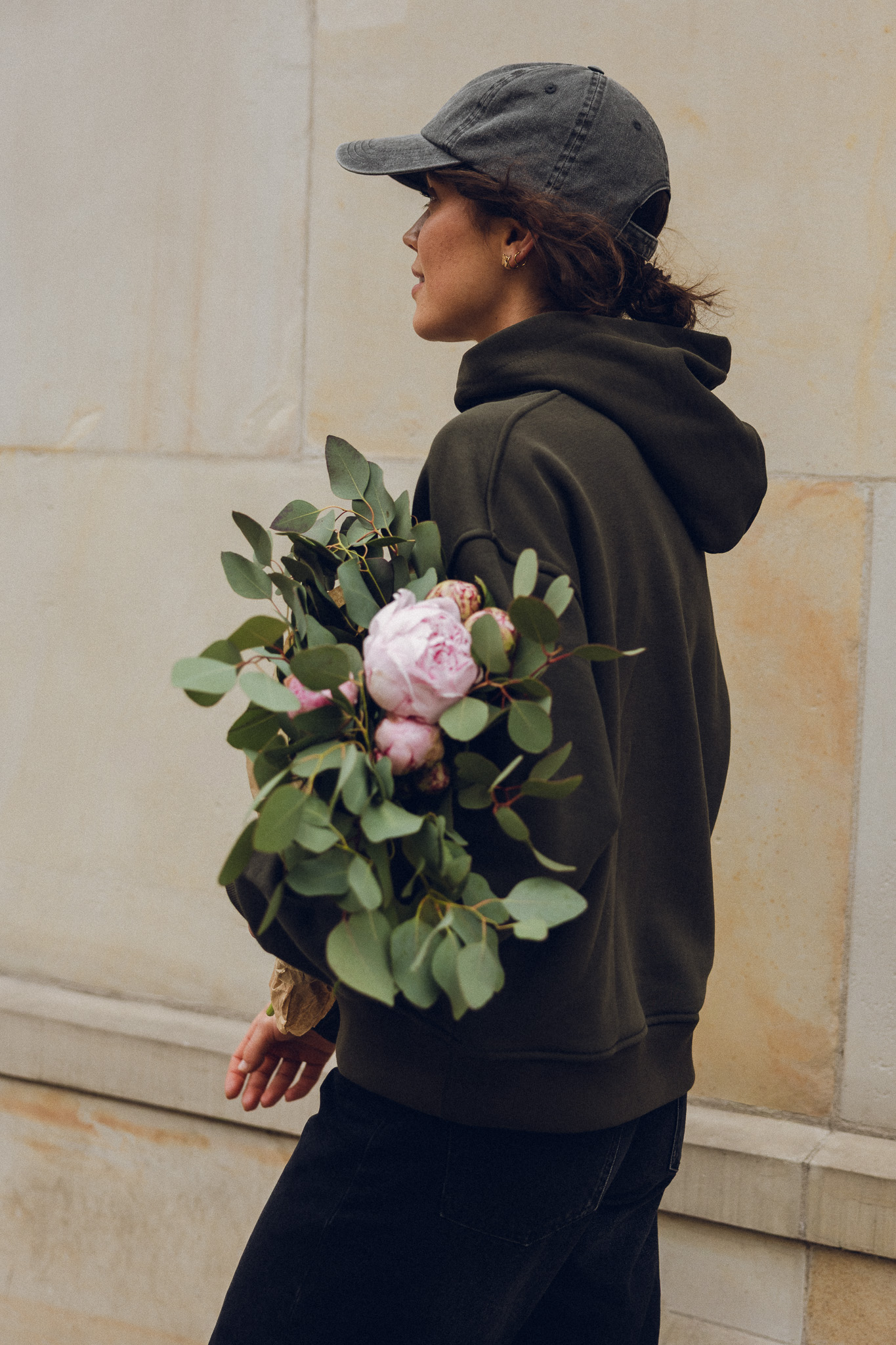 BACK HOME bluza z kapturem khaki