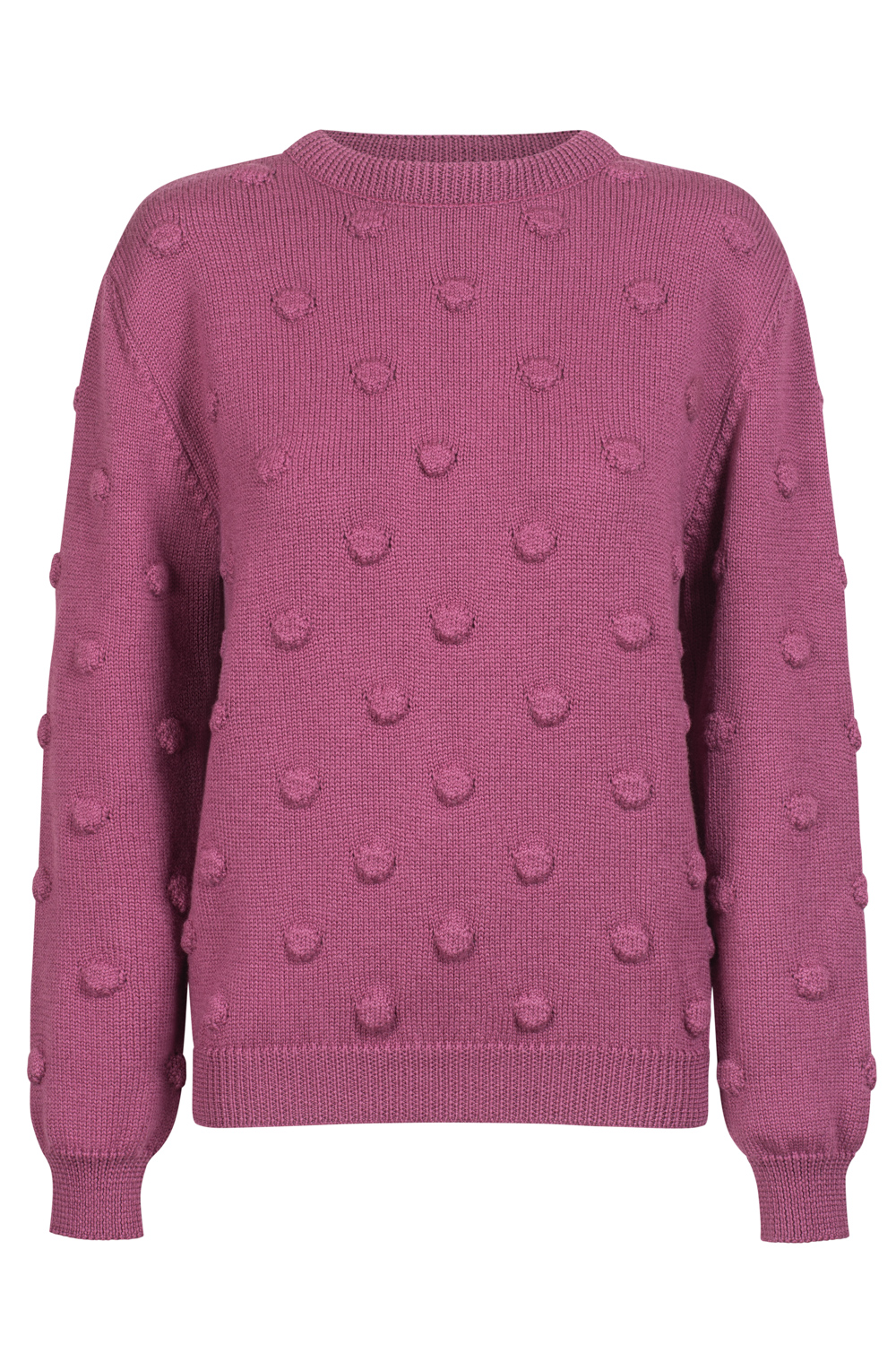 PIEGI sweter merino matowy róż