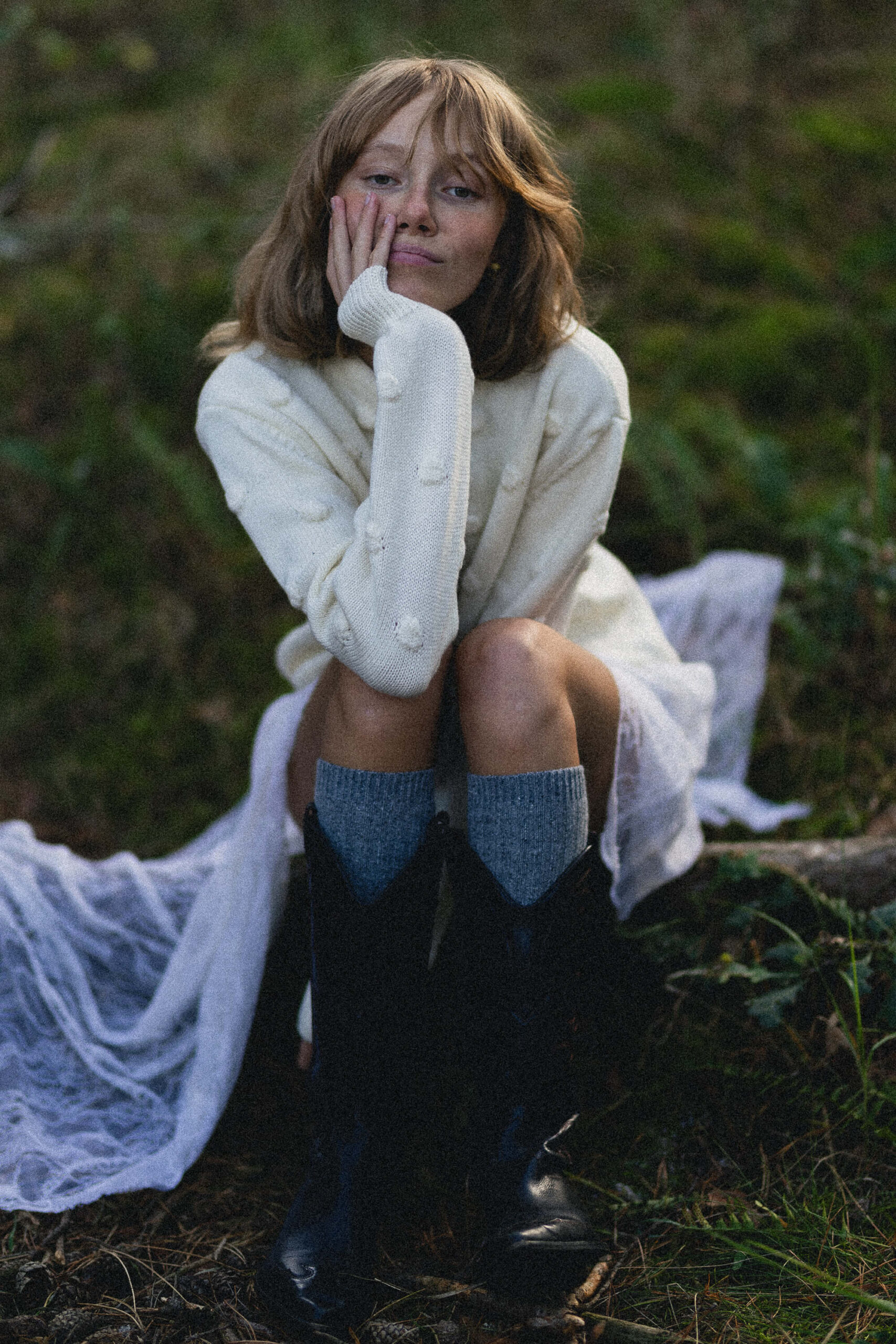 PIEGI sweter merino cream